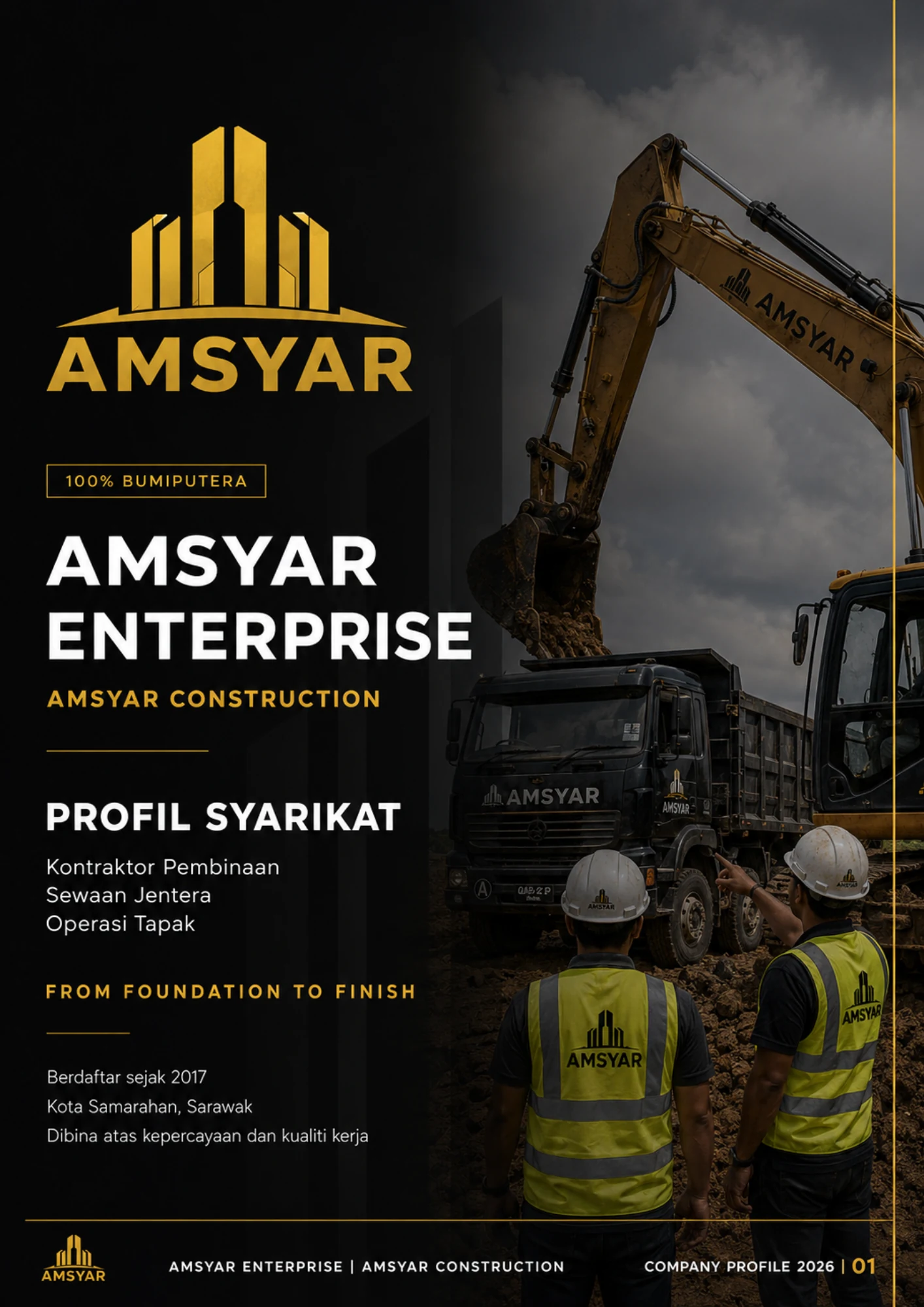 Reka bentuk projek Amsyar Enterprise Company Profile oleh SUKATI DIGITAL